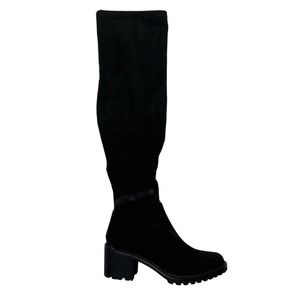 XOXO Women's Ranielle Black Suede Tall Riding Thigh high Long Boots Size 9 M